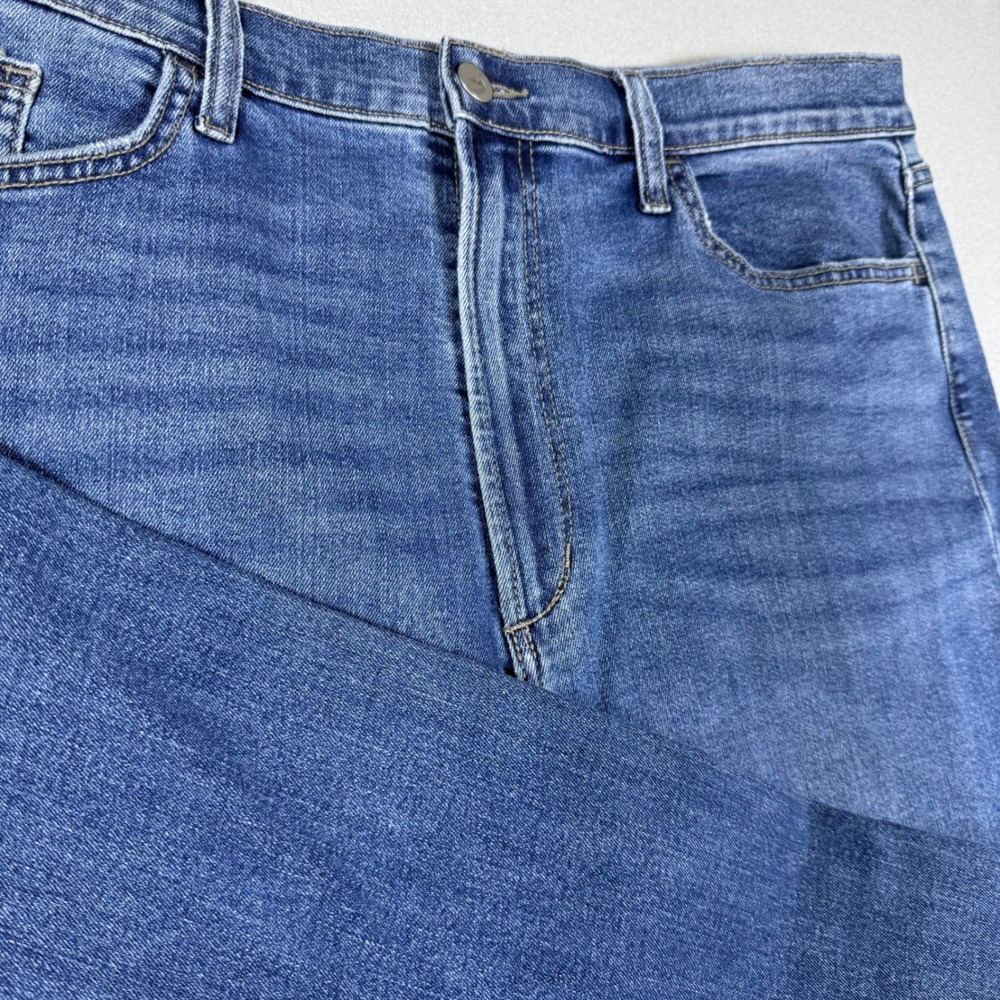 Joe's Jeans Wide Leg Empower High Rise Raw Hem Blue Denim Jeans Womens 34